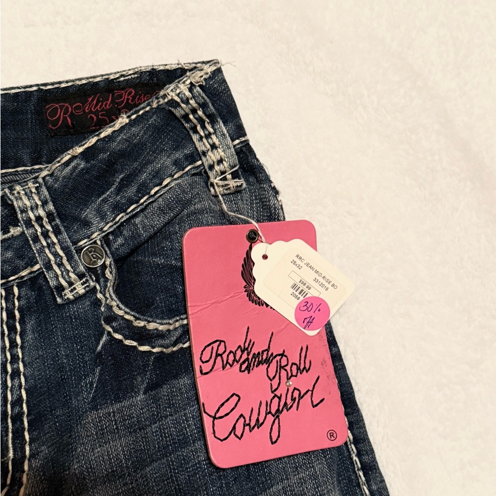 Rock & Roll Cowgirl Medium Rise Boot Cut Jeans - Picture 3 of 5